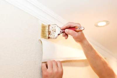 Pose de papier peint à Brindas — revêtements muraux et toiles de verre